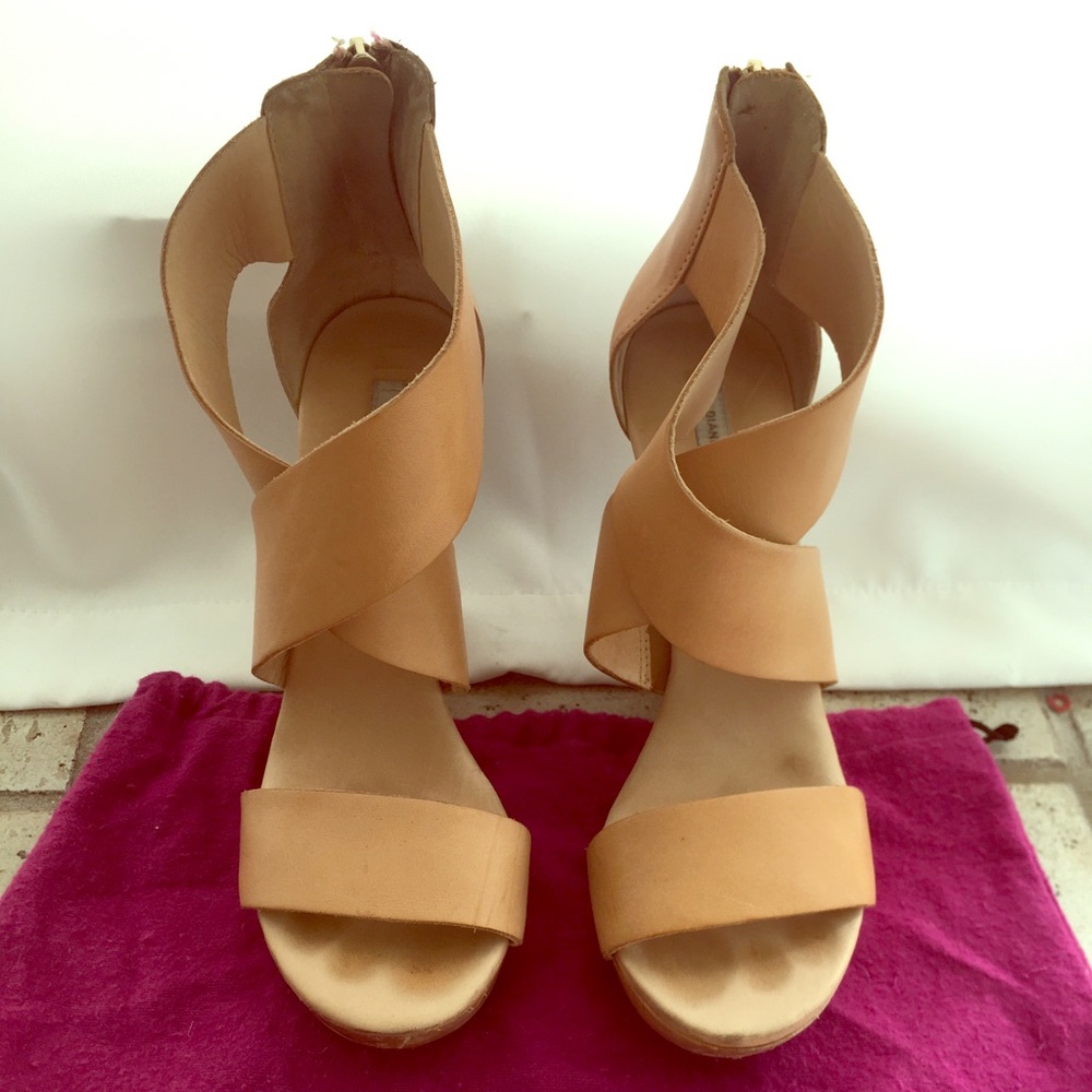 Nude DVF Platform Wedge